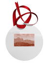 Red Planet Landscape Circular Metal Ornament-Ornament-TooLoud-White-Davson Sales