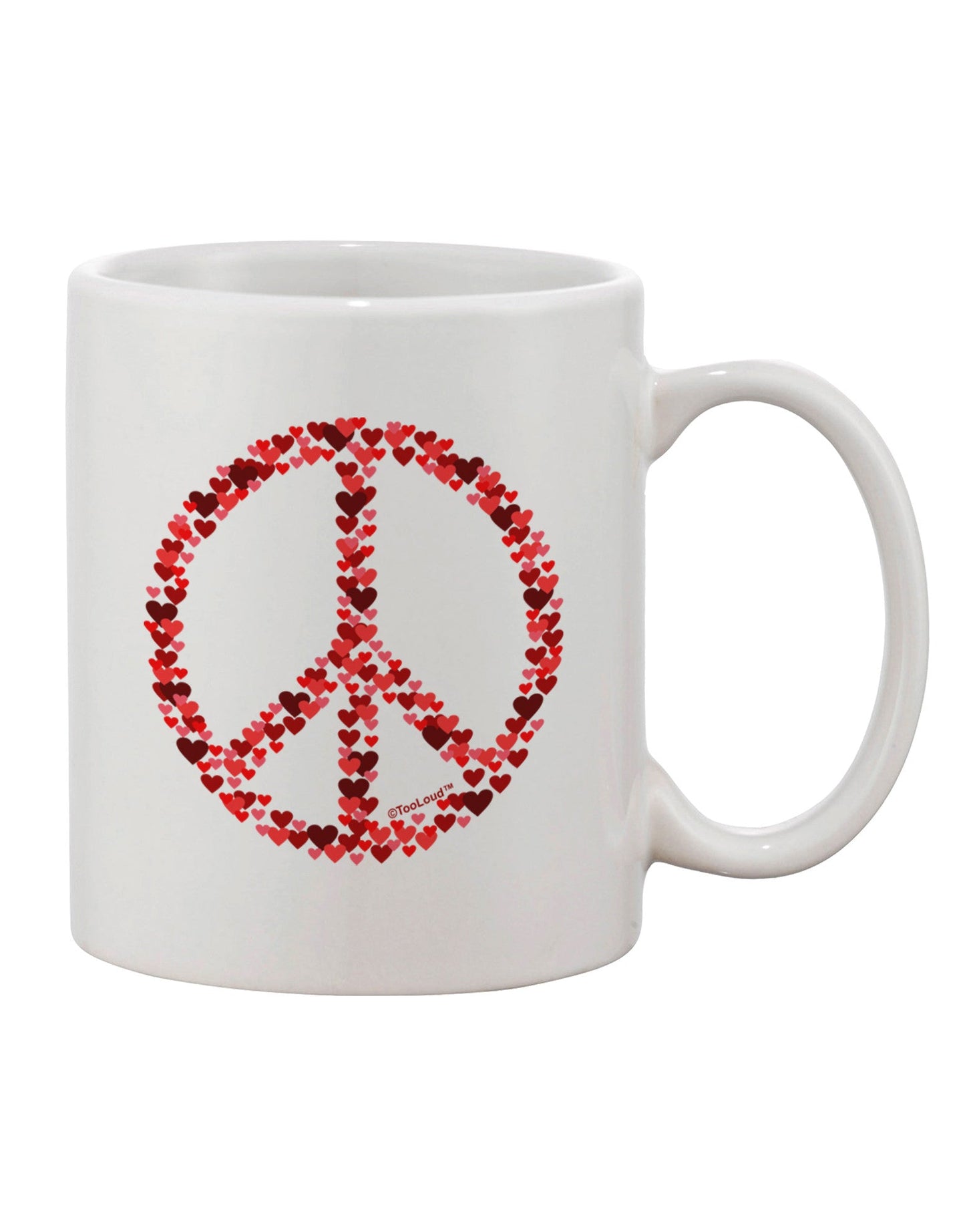 Red Printed 11 oz Coffee Mug - Perfect for Peaceful Hearts TooLoud-11 OZ Coffee Mug-TooLoud-White-Davson Sales