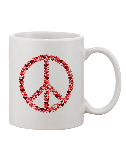 Red Printed 11 oz Coffee Mug - Perfect for Peaceful Hearts TooLoud-11 OZ Coffee Mug-TooLoud-White-Davson Sales