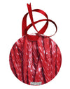 Red Rope Candy All Over Circular Metal Ornament All Over Print-Ornament-TooLoud-White-Davson Sales