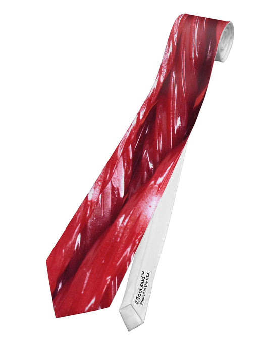 Red Rope Candy All Over Printed White Necktie All Over Print