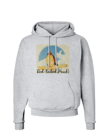 Red-tailed Hawk Text Hoodie Sweatshirt-Hoodie-TooLoud-AshGray-Small-Davson Sales