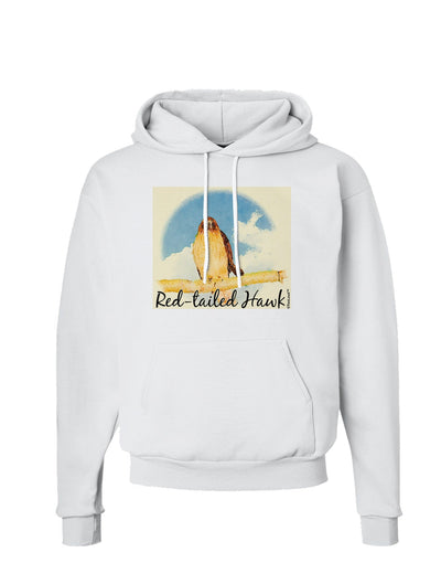 Red-tailed Hawk Text Hoodie Sweatshirt-Hoodie-TooLoud-White-Small-Davson Sales