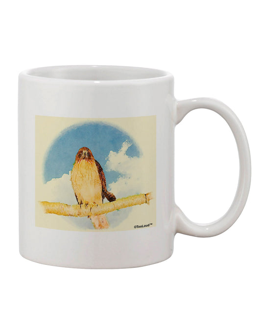 Red-tailed Hawk Themed 11 oz Coffee Mug - Expertly Crafted Drinkware TooLoud-11 OZ Coffee Mug-TooLoud-White-Davson Sales