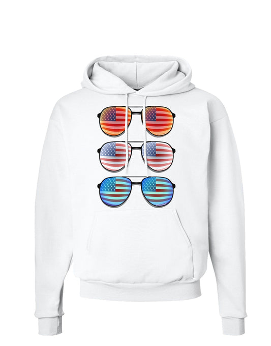 Red White and Blue USA Flag Aviators Hoodie Sweatshirt-Hoodie-TooLoud-White-Small-Davson Sales