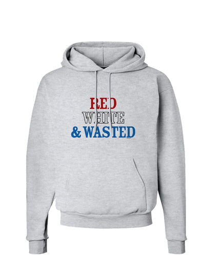 Red White and Wasted Hoodie Sweatshirt-Hoodie-TooLoud-AshGray-Small-Davson Sales