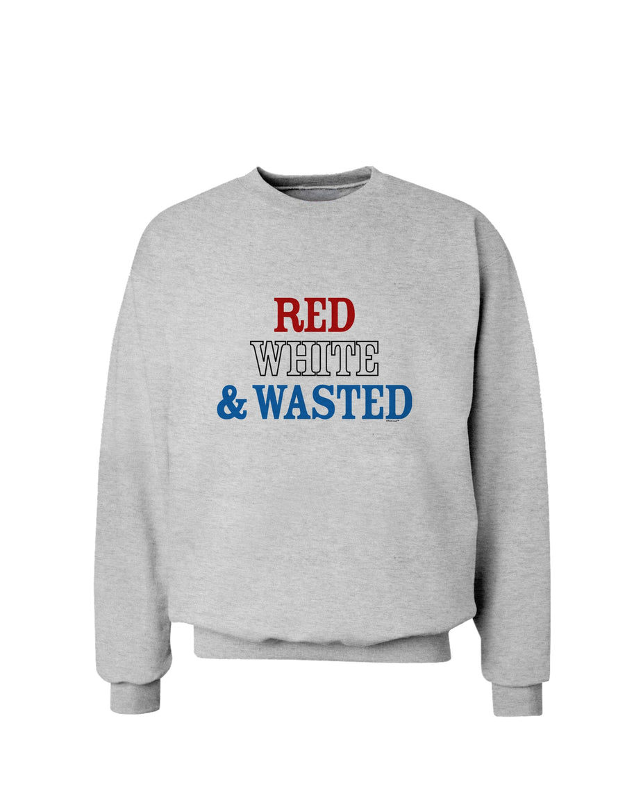 Red White and Wasted Sweatshirt-Sweatshirts-TooLoud-White-Small-Davson Sales