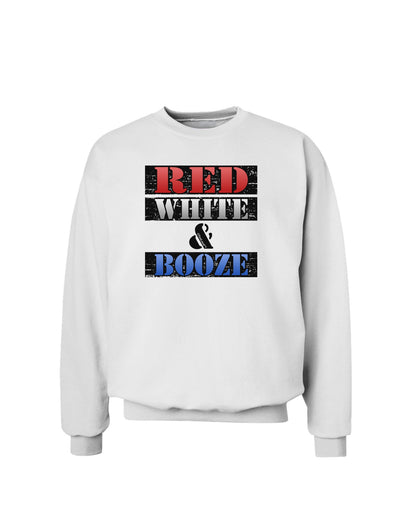 Red White & Booze Sweatshirt-Sweatshirt-TooLoud-White-Small-Davson Sales