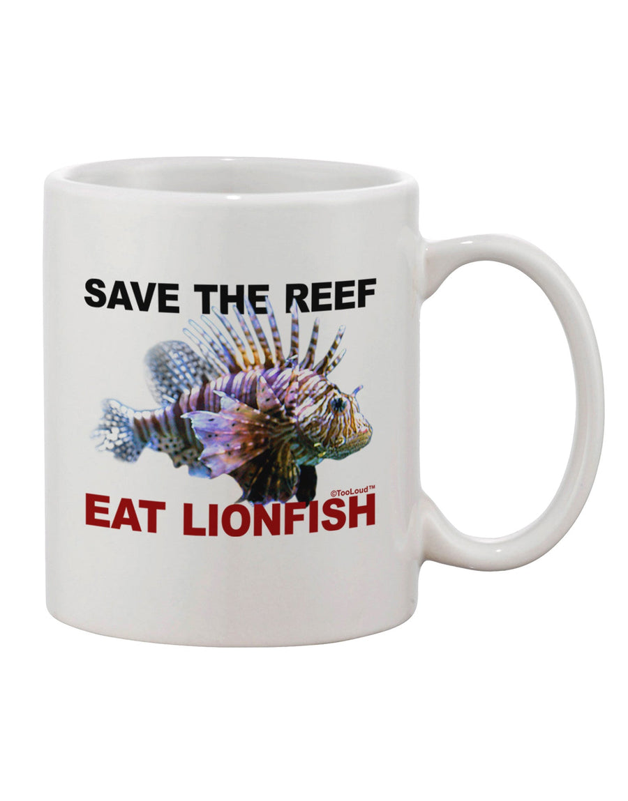 Reef Conservation - Lionfish Print 11 oz Coffee Mug - TooLoud-11 OZ Coffee Mug-TooLoud-White-Davson Sales