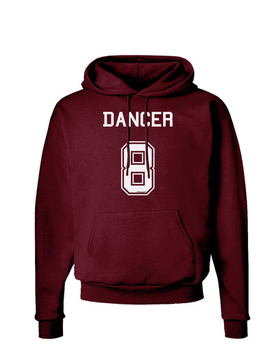 Reindeer Jersey - Dancer 8 Dark Hoodie Sweatshirt-Hoodie-TooLoud-Maroon-Small-Davson Sales