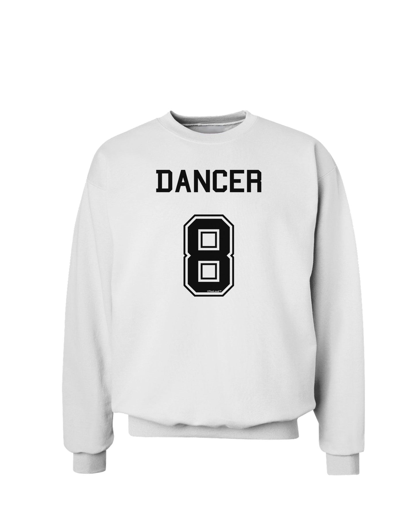 Reindeer Jersey - Dancer 8 Sweatshirt-Sweatshirts-TooLoud-White-Small-Davson Sales