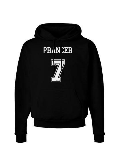 Reindeer Jersey - Prancer 7 Dark Hoodie Sweatshirt-Hoodie-TooLoud-Black-Small-Davson Sales