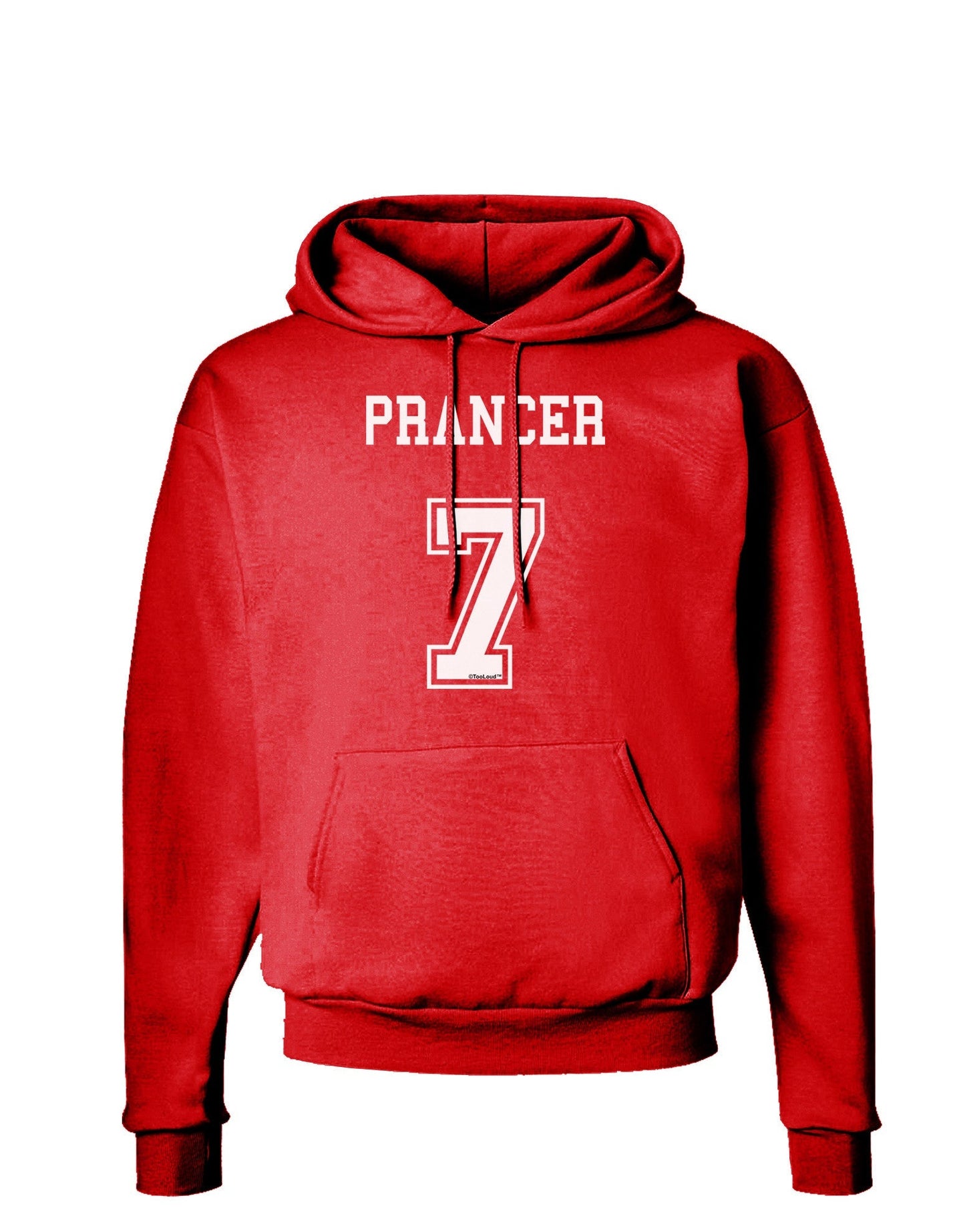 Reindeer Jersey - Prancer 7 Dark Hoodie Sweatshirt-Hoodie-TooLoud-Red-Small-Davson Sales