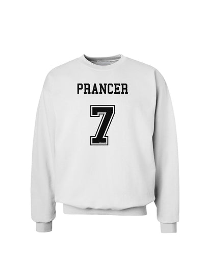 Reindeer Jersey - Prancer 7 Sweatshirt-Sweatshirts-TooLoud-White-Small-Davson Sales