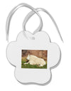 Relaxing Ram Paw Print Shaped Ornament-Ornament-TooLoud-White-Davson Sales