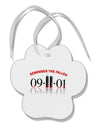 Remember The Fallen 91101 Paw Print Shaped Ornament-Ornament-TooLoud-White-Davson Sales