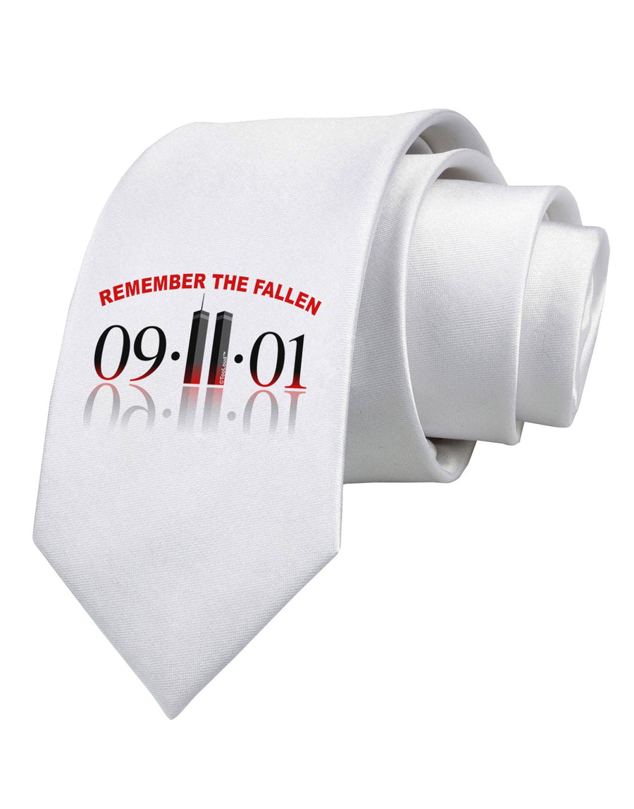 Remember The Fallen 91101 Printed White Necktie