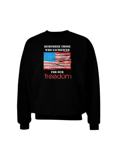 Remember - Veterans Adult Dark Sweatshirt-Sweatshirts-TooLoud-Black-Small-Davson Sales