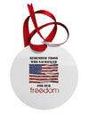 Remember - Veterans Circular Metal Ornament-Ornament-TooLoud-White-Davson Sales