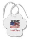 Remember - Veterans Paw Print Shaped Ornament-Ornament-TooLoud-White-Davson Sales