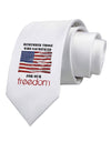 Remember - Veterans Printed White Necktie