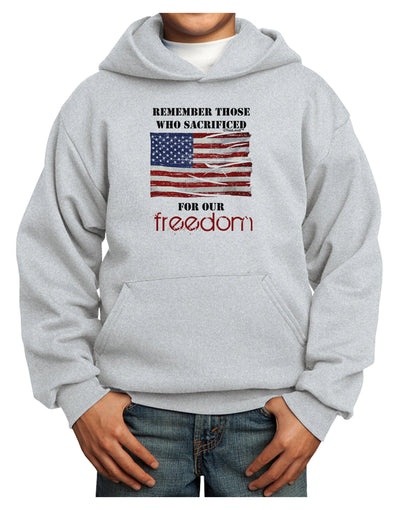 Remember - Veterans Youth Hoodie Pullover Sweatshirt-Youth Hoodie-TooLoud-Ash-XS-Davson Sales