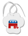 Republican Bubble Symbol Paw Print Shaped Ornament-Ornament-TooLoud-White-Davson Sales