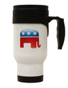 Republican Bubble Symbol Stainless Steel 14oz Travel Mug-Travel Mugs-TooLoud-White-Davson Sales