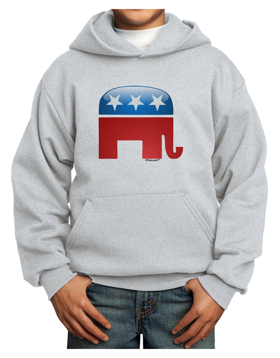 Republican Bubble Symbol Youth Hoodie Pullover Sweatshirt-Youth Hoodie-TooLoud-White-XS-Davson Sales