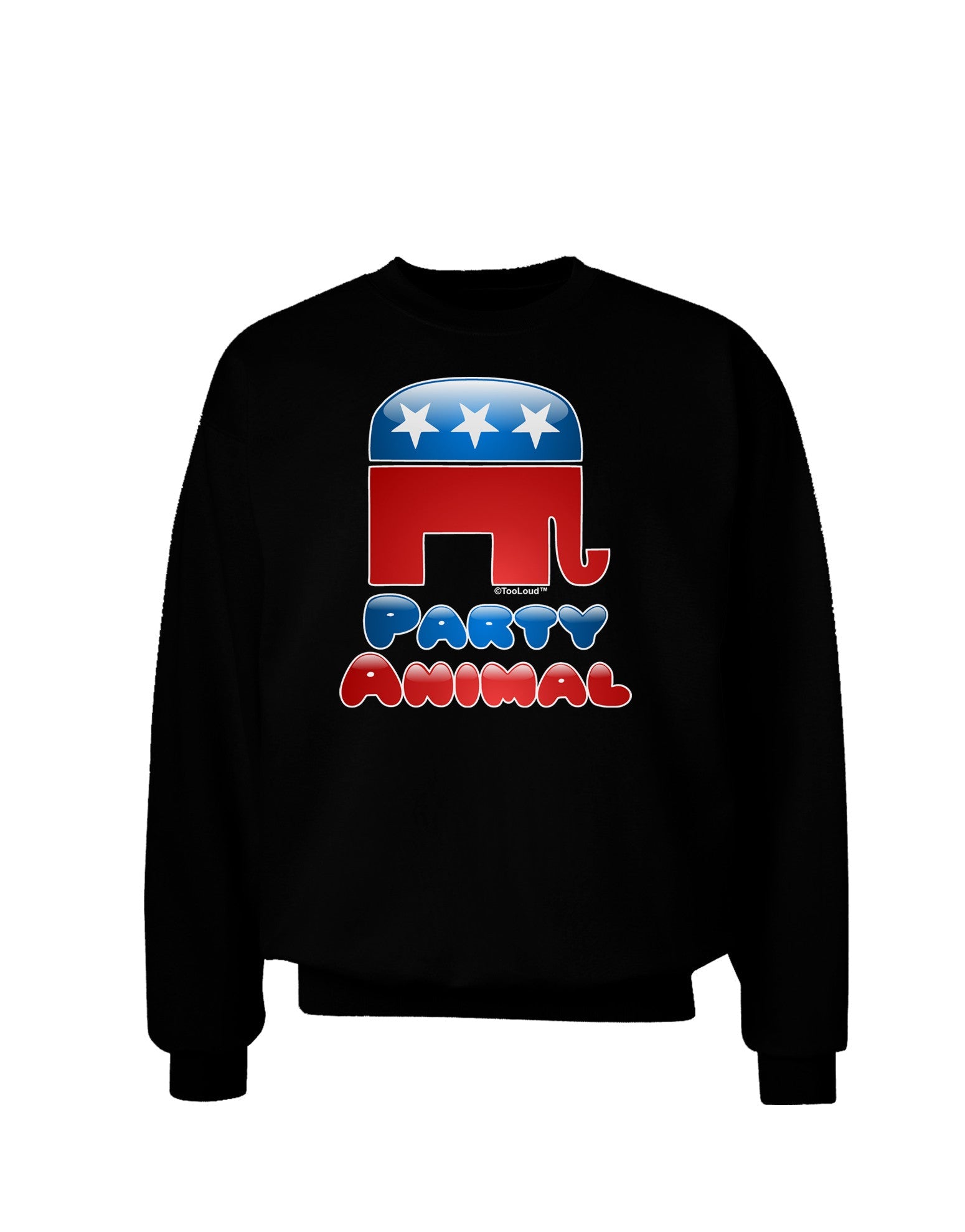 Republican Party Animal Adult Dark Sweatshirt-Sweatshirts-TooLoud-Black-Small-Davson Sales