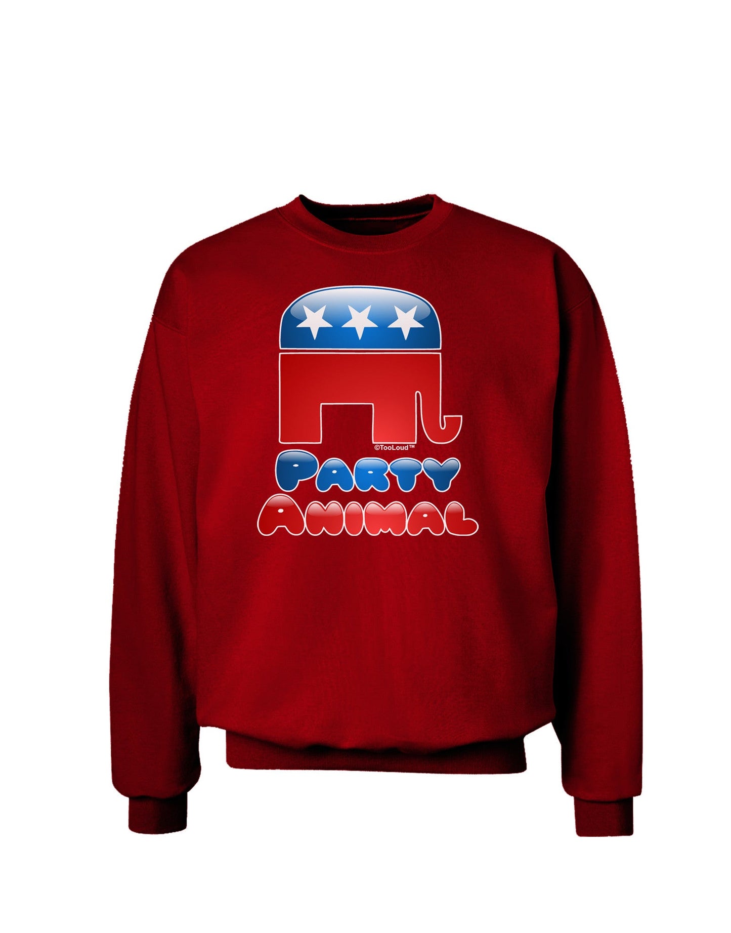 Republican Party Animal Adult Dark Sweatshirt-Sweatshirts-TooLoud-Deep-Red-Small-Davson Sales