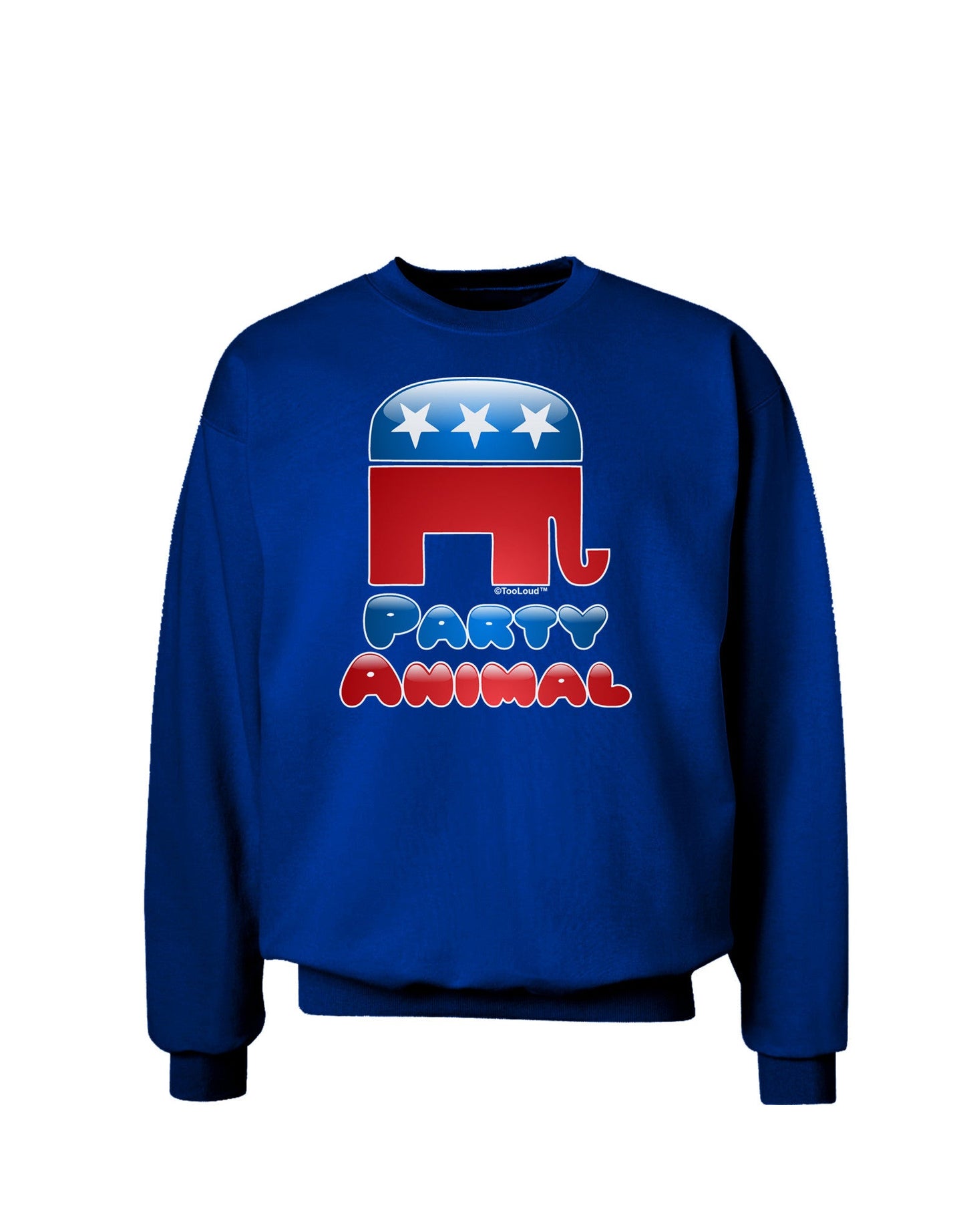 Republican Party Animal Adult Dark Sweatshirt-Sweatshirts-TooLoud-Deep-Royal-Blue-Small-Davson Sales
