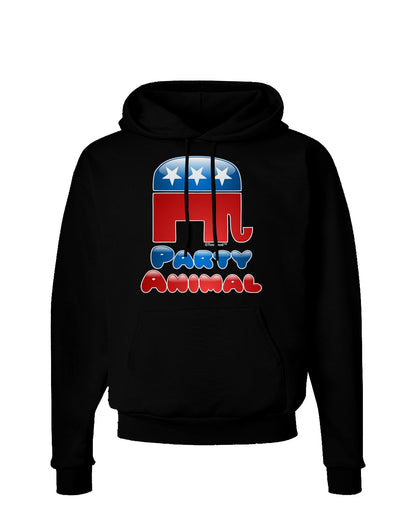 Republican Party Animal Dark Hoodie Sweatshirt-Hoodie-TooLoud-Black-Small-Davson Sales