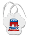 Republican Party Animal Paw Print Shaped Ornament-Ornament-TooLoud-White-Davson Sales