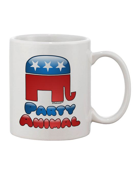 Republican Party Animal Print Coffee Mug - TooLoud-11 OZ Coffee Mug-TooLoud-White-Davson Sales