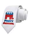 Republican Party Animal Printed White Necktie