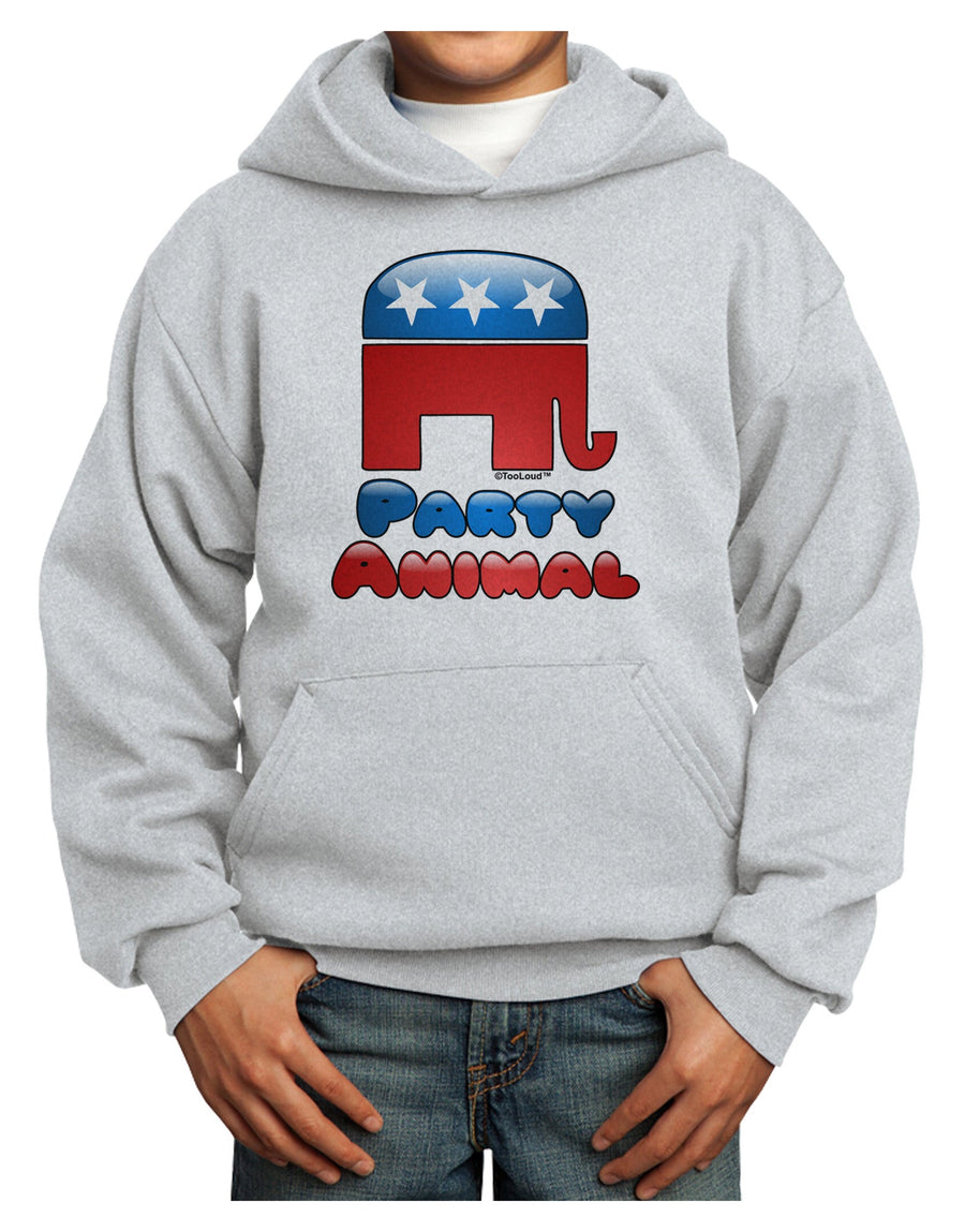 Republican Party Animal Youth Hoodie Pullover Sweatshirt-Youth Hoodie-TooLoud-White-XS-Davson Sales