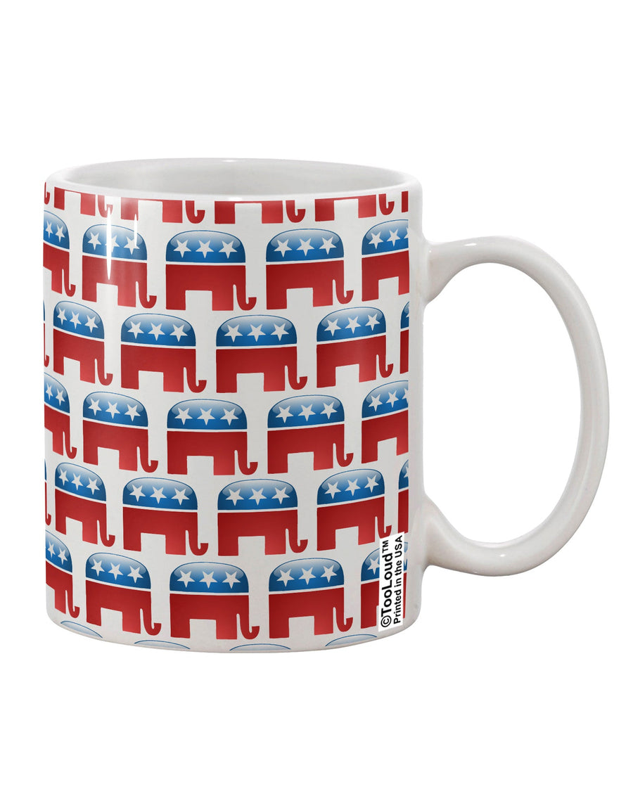 Republican Symbol 11 oz Coffee Mug - Expertly Crafted Drinkware TooLoud-11 OZ Coffee Mug-TooLoud-White-Davson Sales
