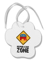 Republican Zone Paw Print Shaped Ornament-Ornament-TooLoud-White-Davson Sales