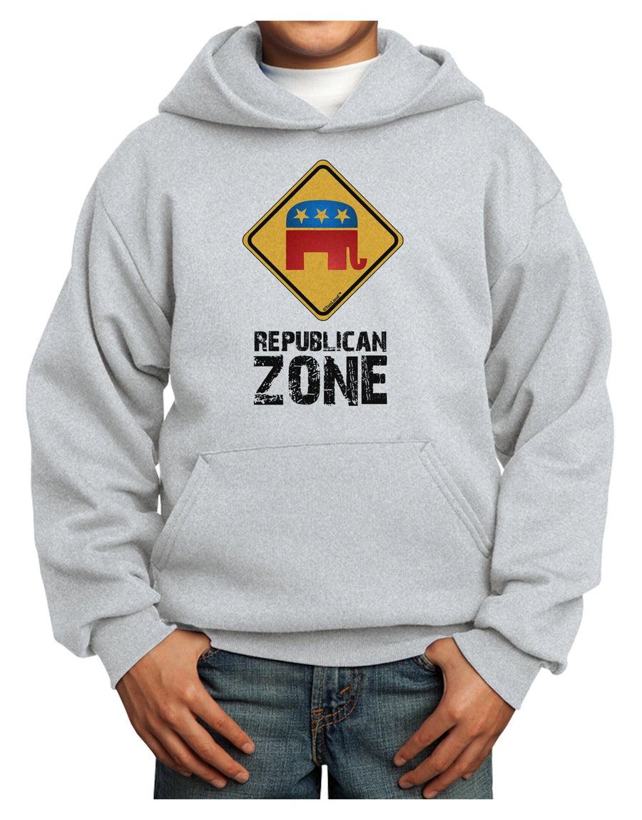 Republican Zone Youth Hoodie Pullover Sweatshirt-Youth Hoodie-TooLoud-White-XS-Davson Sales