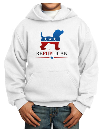 RePUPlican Youth Hoodie Pullover Sweatshirt-Youth Hoodie-TooLoud-White-XS-Davson Sales