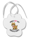 Rescue A Puppy Paw Print Shaped Ornament-Ornament-TooLoud-White-Davson Sales