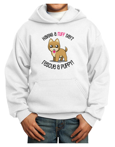 Rescue A Puppy Youth Hoodie Pullover Sweatshirt-Youth Hoodie-TooLoud-White-XS-Davson Sales