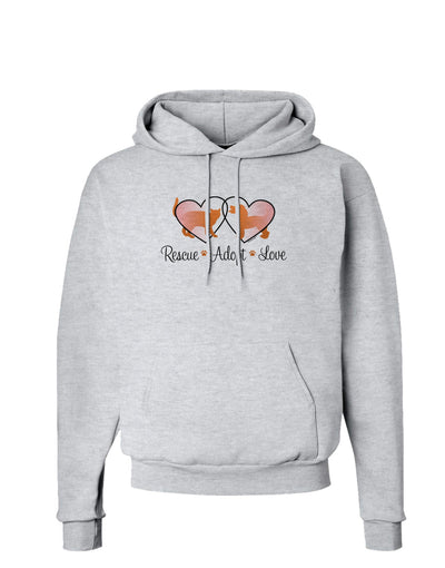 Rescue Adopt Love Hoodie Sweatshirt-Hoodie-TooLoud-AshGray-Small-Davson Sales