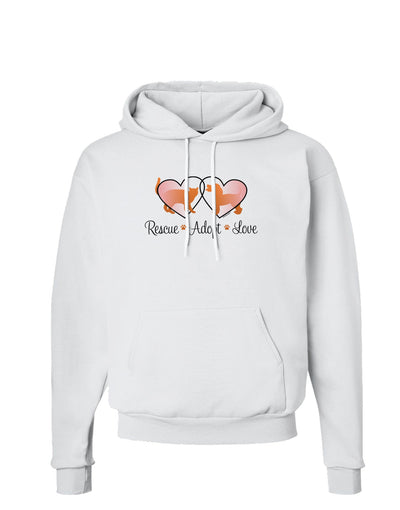 Rescue Adopt Love Hoodie Sweatshirt-Hoodie-TooLoud-White-Small-Davson Sales