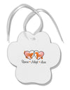 Rescue Adopt Love Paw Print Shaped Ornament-Ornament-TooLoud-White-Davson Sales