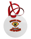 Rescue Dogs - Superpower Circular Metal Ornament-Ornament-TooLoud-White-Davson Sales