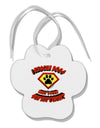 Rescue Dogs - Superpower Paw Print Shaped Ornament-Ornament-TooLoud-White-Davson Sales