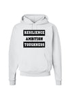RESILIENCE AMBITION TOUGHNESS Hoodie Sweatshirt-Hoodie-TooLoud-White-Small-Davson Sales