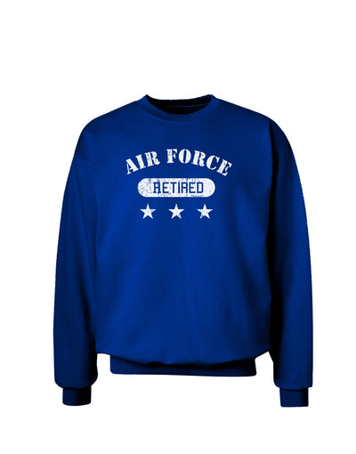 Retired Air Force Adult Dark Sweatshirt-Sweatshirts-TooLoud-Deep-Royal-Blue-Small-Davson Sales